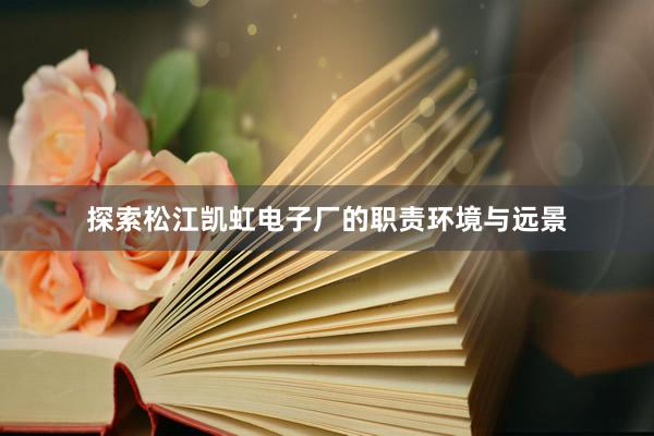 探索松江凯虹电子厂的职责环境与远景